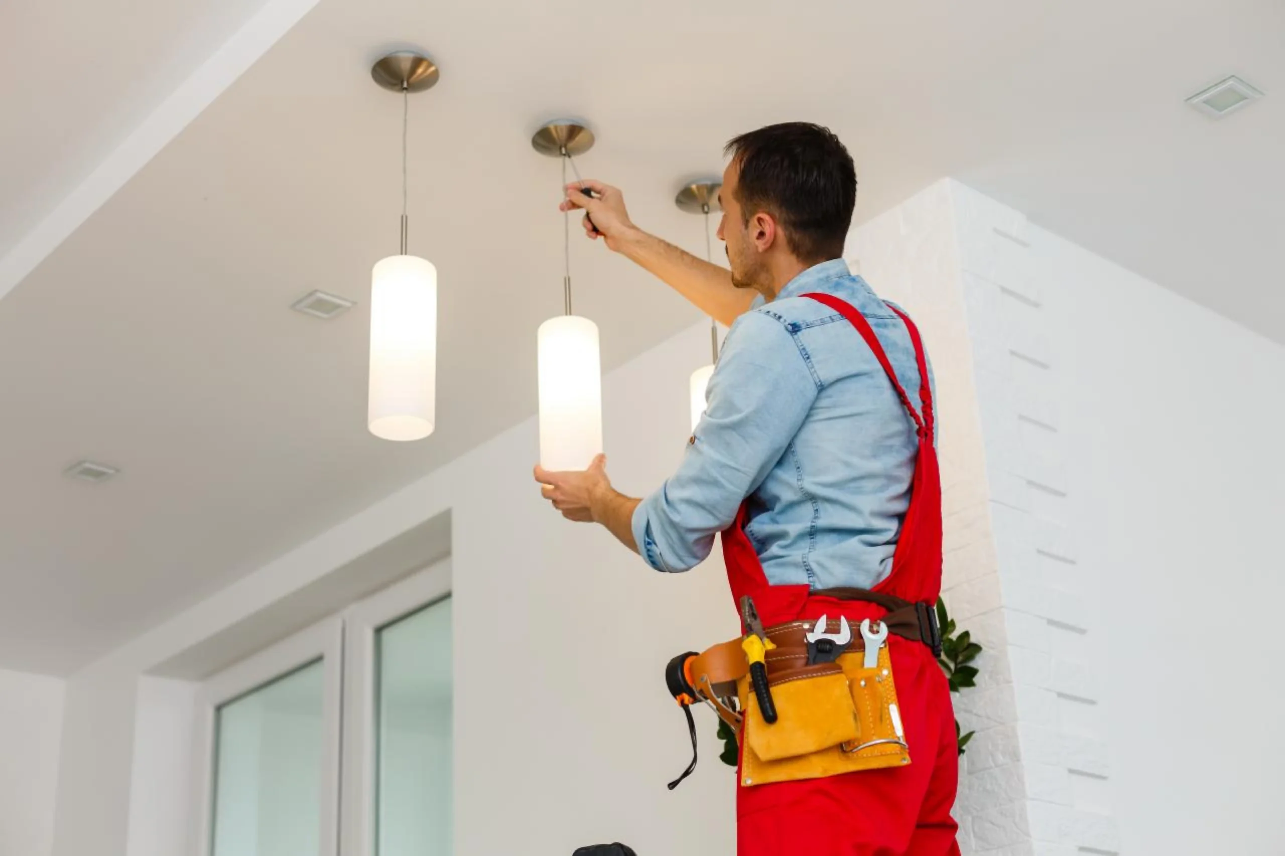 Professional indoor light installation across Brisbane by licensed electricians